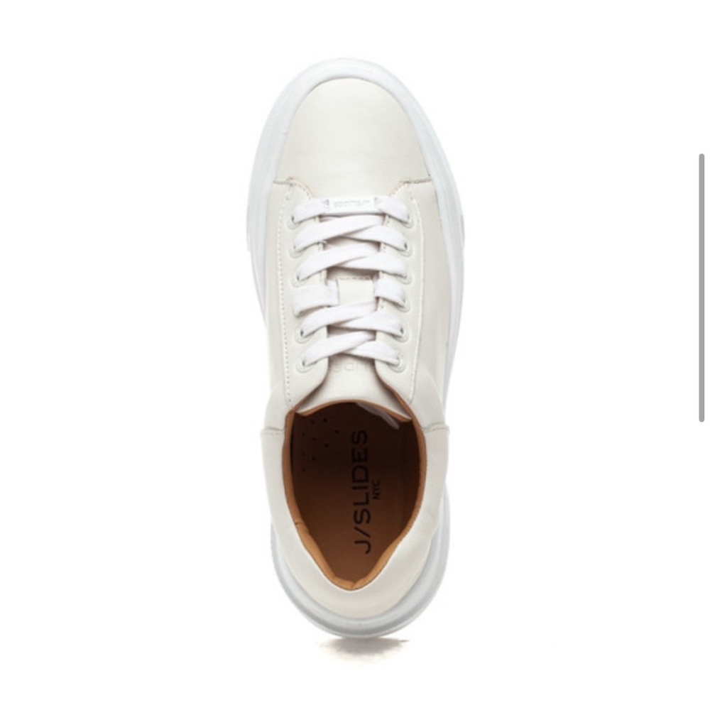 NWT J/SLIDES AMANDA White Leather Sneaker - Picture 5 of 15